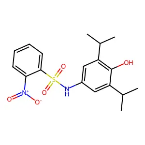 N-[4-hydroxy-3,5-di(propan-2-yl)phenyl]-2-nitrobenzenesulfonamide structure