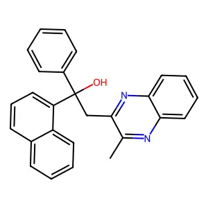 2-(3-Methylquinoxalin-2-yl)-1-(naphthalen-1-yl)-1-phenylethan-1-ol structure