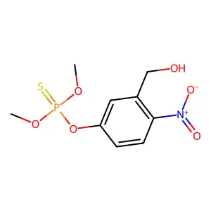 Phosphorothioic acid, O,O-dimethyl O-(3-(hydroxymethyl)-4-nitrophenyl) ester structure