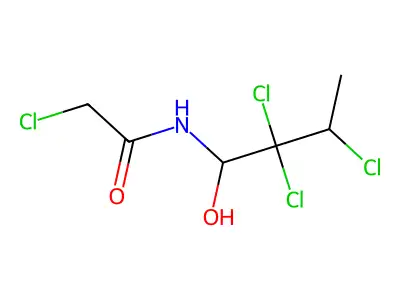 2-Chloro-N-(2,2,3-trichloro-1-hydroxybutyl)acetamide structure