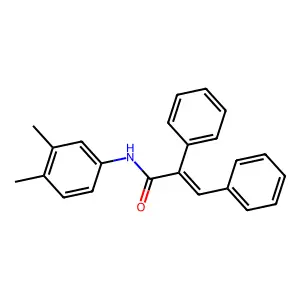 (E)-N-(3,4-dimethylphenyl)-2,3-diphenylacrylamide structure