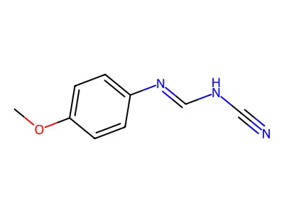 Methanimidamide, N-cyano-N'-(4-methoxyphenyl)- structure