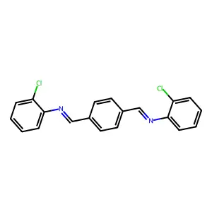 N-(2-chlorophenyl)-1-[4-[(2-chlorophenyl)iminomethyl]phenyl]methanimine structure