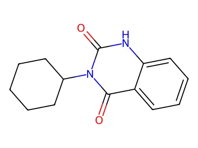3-cyclohexylquinazoline-2,4(1H,3H)-dione structure