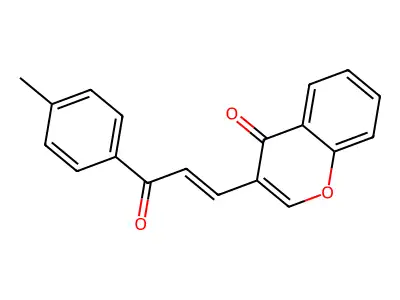 3-[3-(4-Methylphenyl)-3-oxoprop-1-enyl]chromen-4-one structure