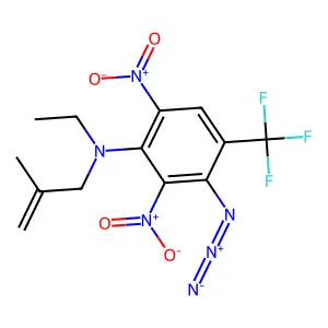 3-Azido-N-ethyl-N-(2-methyl-2-propenyl)-2,6-dinitro-4-(trifluoromethyl)aniline structure