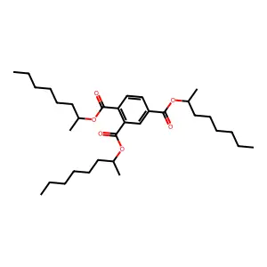 1,2,4-Benzenetricarboxylic acid, 1,2,4-tris(1-methylheptyl) ester structure