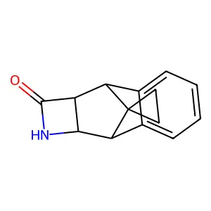 2'a,3',8',8'a-Tetrahydrospiro[cyclopropane-1,9'-[3,8]methanonaphtho[2,3-b]azet]-2'(1'H)-one structure