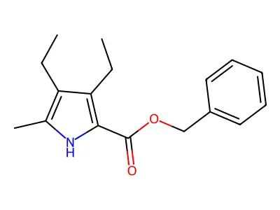Benzyl 3,4-diethyl-5-methyl-1H-pyrrole-2-carboxylate structure