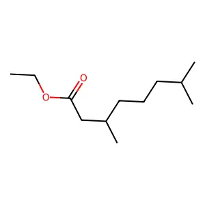 Ethyl 3,7-dimethyloctanoate structure