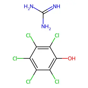 Guanidine-pentachlorophenol(1:1) structure