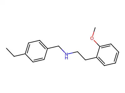 N-[(4-ethylphenyl)methyl]-2-(2-methoxyphenyl)ethanamine structure