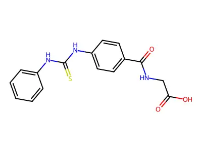 N-{4-[(Phenylcarbamothioyl)amino]benzoyl}glycine structure