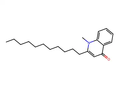 1-甲基-2-十一烷基喹啉-4(1H)-酮 structure