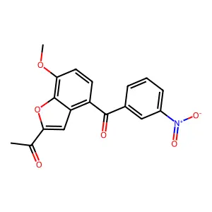 1-[7-Methoxy-4-(3-nitrobenzoyl)-1-benzofuran-2-yl]ethan-1-one structure