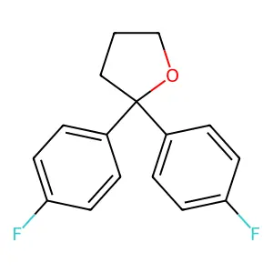 2,2-Bis(4-fluorophenyl)tetrahydrofuran structure