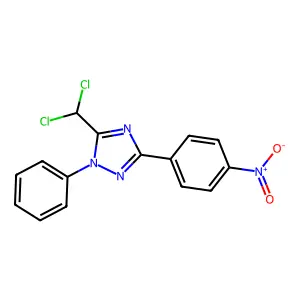 5-(Dichloromethyl)-3-(4-nitrophenyl)-1-phenyl-1,2,4-triazole structure