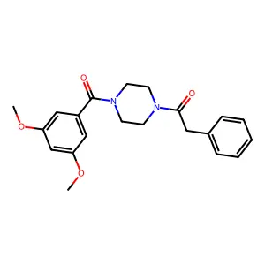 1-[4-(3,5-Dimethoxy-benzoyl)-piperazin-1-yl]-2-phenyl-ethanone structure