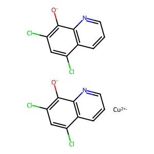 Copper;bis(5,7-dichloroquinolin-8-ol) structure