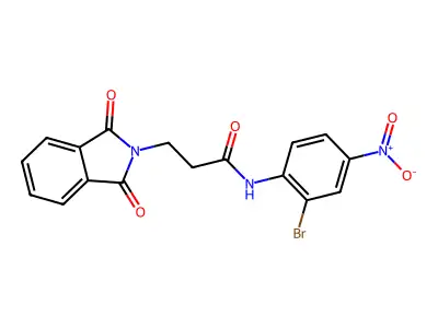 N-(2-Bromo-4-nitrophenyl)-3-(1,3-dioxo-1,3-dihydro-2H-isoindol-2-yl)propanamide structure