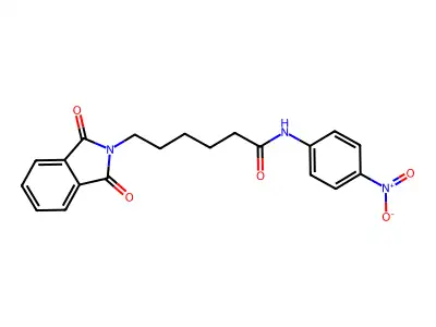 2H-Isoindole-2-hexanamide, 1,3-dihydro-N-(4-nitrophenyl)-1,3-dioxo- structure