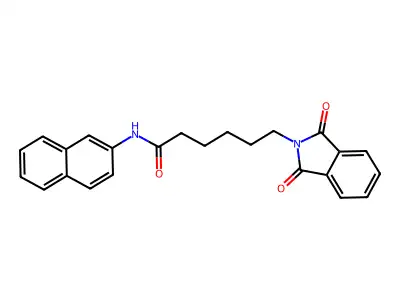 2H-Isoindole-2-hexanamide, 1,3-dihydro-N-2-naphthalenyl-1,3-dioxo- structure
