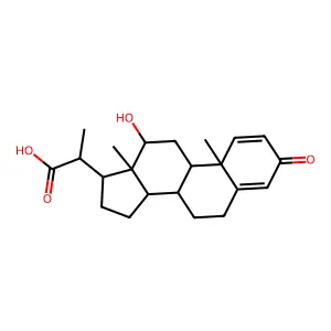 Pregna-1,4-diene-20-carboxylic acid, 12-hydroxy-3-oxo-, (12alpha)- structure
