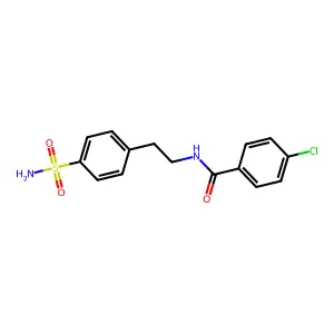 4-chloro-N-[2-(4-sulfamoylphenyl)ethyl]benzamide structure