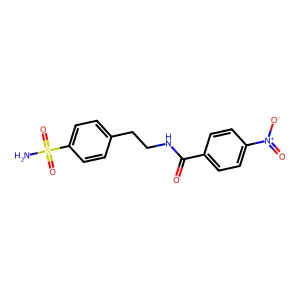 4-nitro-N-[2-(4-sulfamoylphenyl)ethyl]benzamide structure