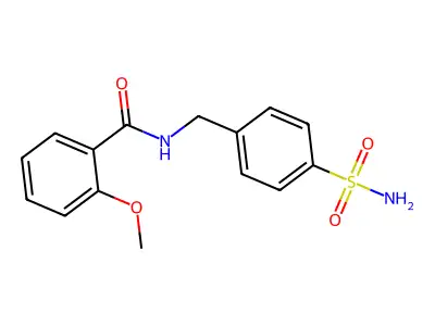 2-methoxy-N-[(4-sulfamoylphenyl)methyl]benzamide structure