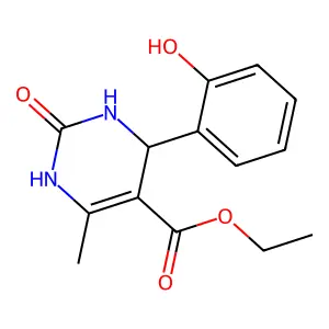 ethyl 4-(2-hydroxyphenyl)-6-methyl-2-oxo-1,2,3,4-tetrahydropyrimidine-5-carboxylate structure