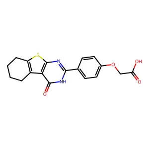 [4-(4-oxo-3,4,5,6,7,8-hexahydro[1]benzothieno[2,3-d]pyrimidin-2-yl)phenoxy]acetic acid structure