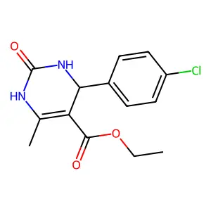 Ethyl 4-(4-chlorophenyl)-6-methyl-2-oxo-1,2,3,4-tetrahydropyrimidine-5-carboxylate structure