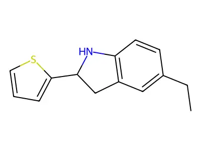 5-Ethyl-2-(thiophen-2-yl)indoline structure