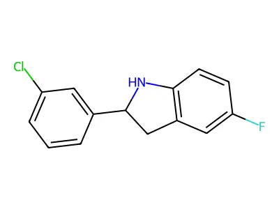 2-(3-Chlorophenyl)-5-fluoroindoline structure