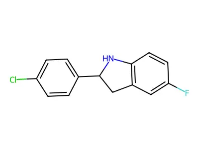 2-(4-Chlorophenyl)-5-fluoroindoline structure