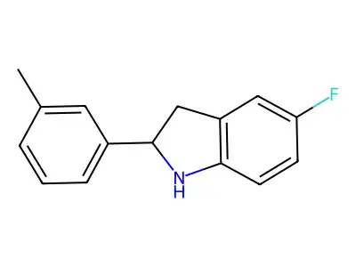 5-Fluoro-2-(m-tolyl)indoline structure