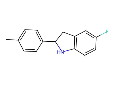 5-Fluoro-2-(p-tolyl)indoline structure