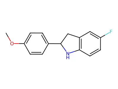 5-Fluoro-2-(4-methoxyphenyl)indoline structure