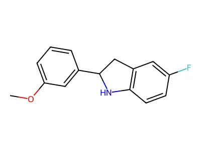 5-Fluoro-2-(3-methoxyphenyl)indoline structure