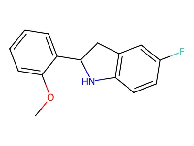 5-Fluoro-2-(2-methoxyphenyl)indoline structure
