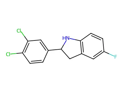 2-(3,4-Dichlorophenyl)-5-fluoroindoline structure