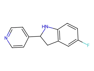 5-Fluoro-2-(pyridin-4-yl)indoline structure