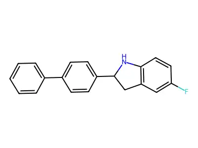2-(4-Biphenylyl)-5-fluoroindoline structure