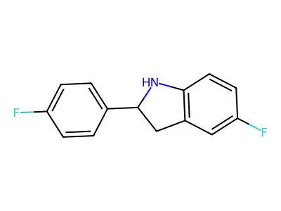 5-Fluoro-2-(4-fluorophenyl)indoline structure