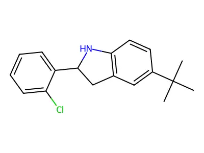 5-(tert-Butyl)-2-(2-chlorophenyl)indoline structure