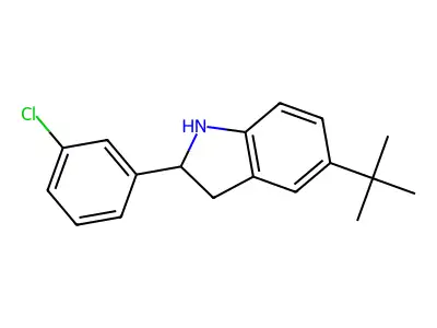 5-(tert-Butyl)-2-(3-chlorophenyl)indoline structure