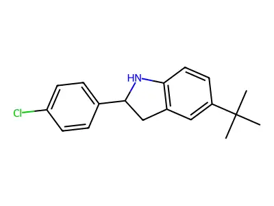 5-(tert-Butyl)-2-(4-chlorophenyl)indoline structure