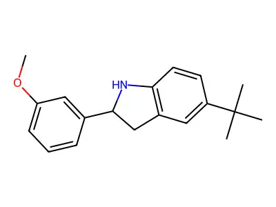 5-(tert-Butyl)-2-(3-methoxyphenyl)indoline structure