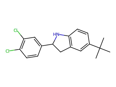 5-(tert-Butyl)-2-(3,4-dichlorophenyl)indoline structure